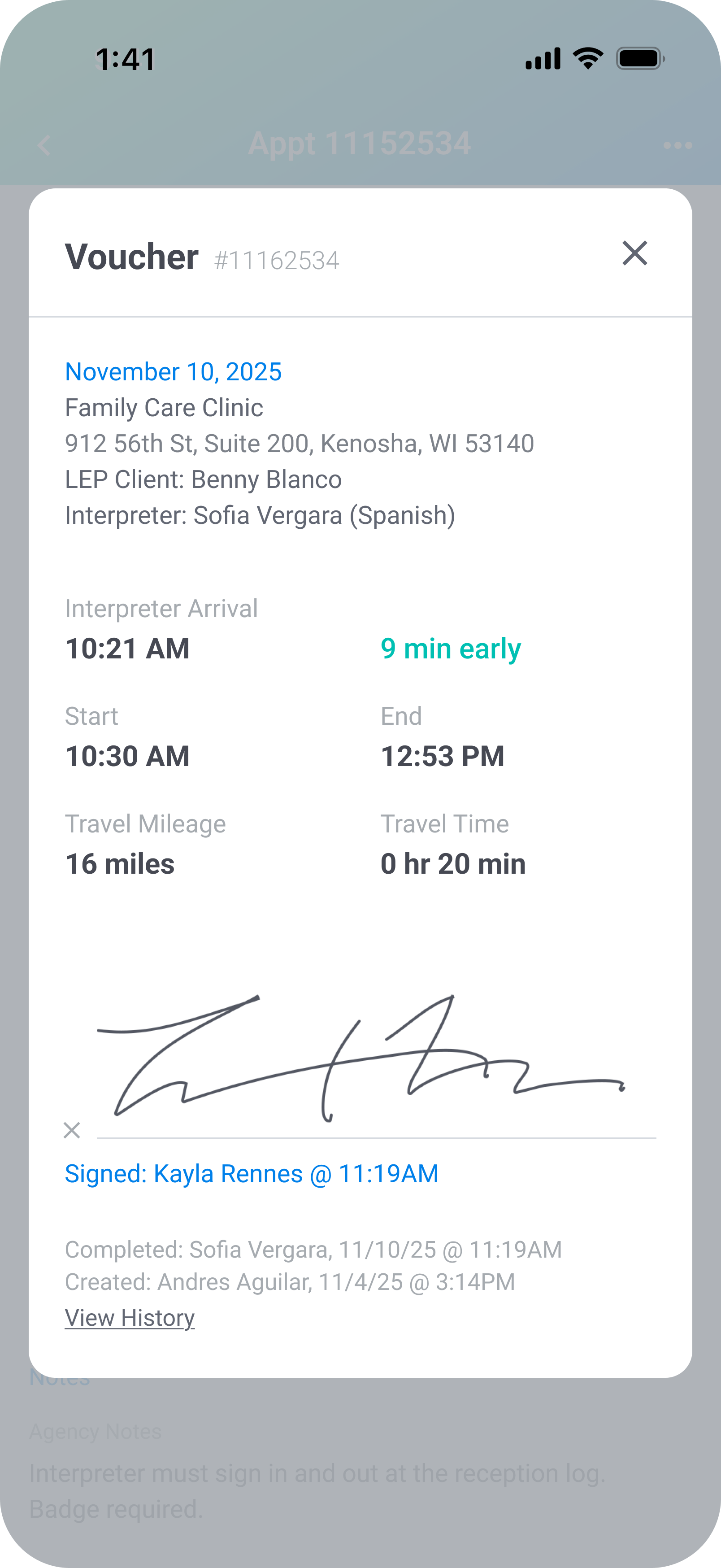 Billing interface showing invoice approval and hour tracking